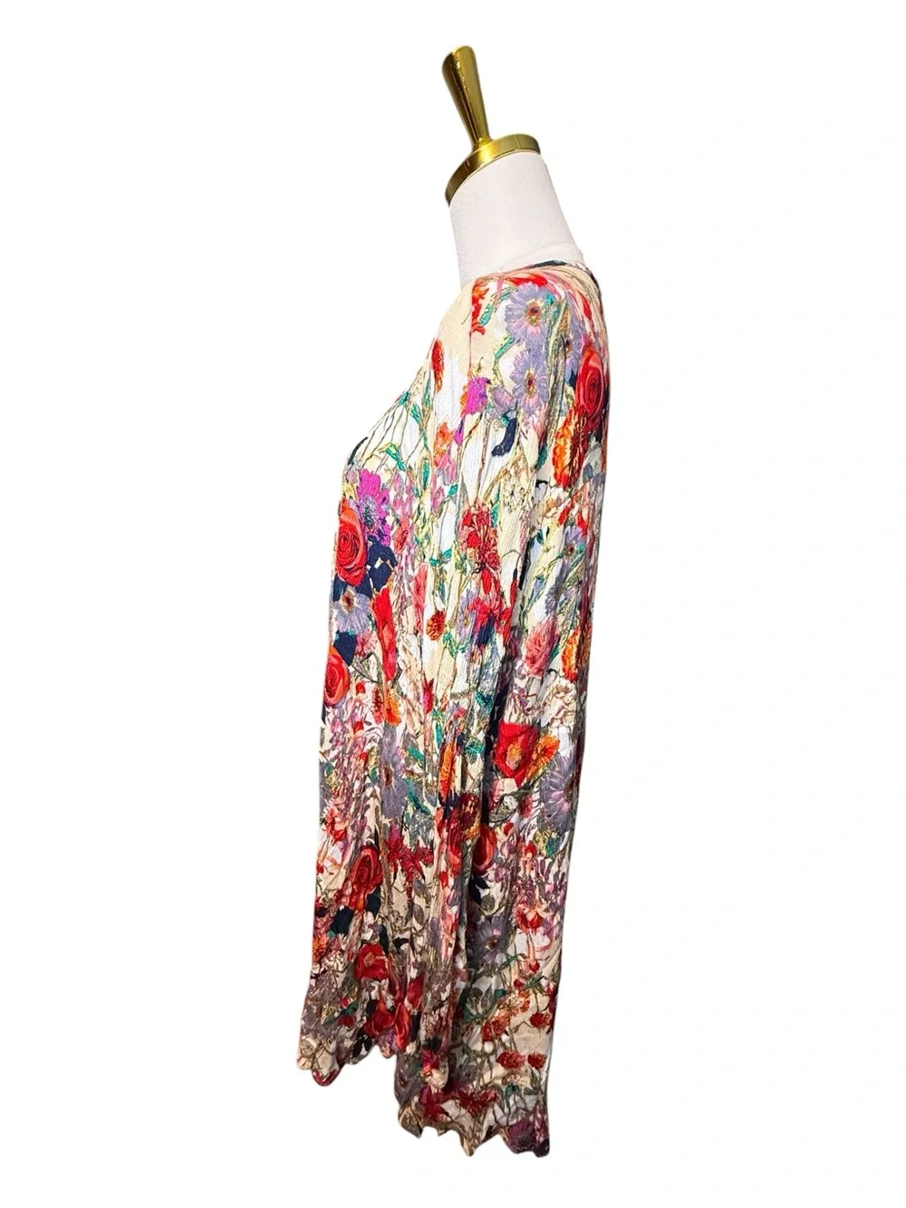 Umgee Floral Button-Front Blouse in Multicolor - Picture 4 of 7